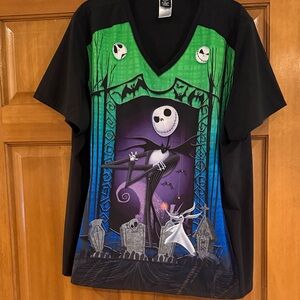 NWOT! Women’s size 2X, Disney Tooniforms Nightmare Before Christmas Scrub Top!